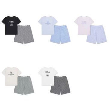 폴햄키즈 공용) 스트라이프 5부 라운지 세트 PKF2UI3820