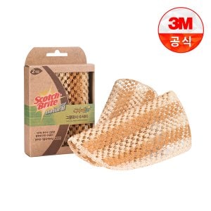 3M 내츄럴 옥수수 그물망사수세미 2입(일반세척용)