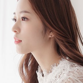 제이로렌 0M01990 베이직 볼 로즈골드 롱 실버귀걸이