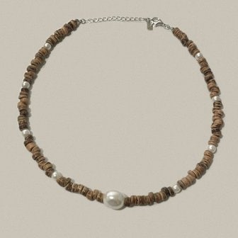 파르테즈 [BEST] WOODEN PEARL COLLAR_BROWN (2107220400165)