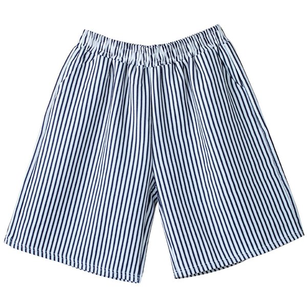 여름 데일리룩 시원한 스트라이프 슬림 5부 팬츠 반바지