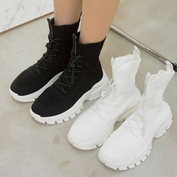 [옷자락] 여성 스트랩 스판 니트 샥스 논슬립 양말 슈즈