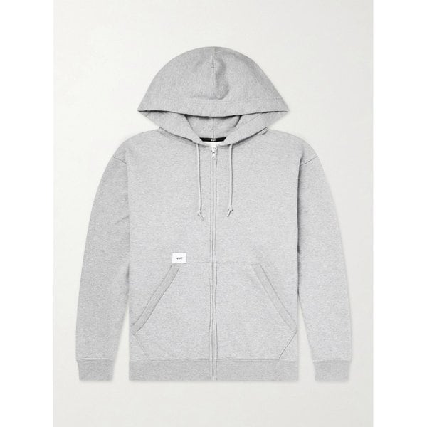 로고 아플리케 코튼 저지 집업 후드 티셔츠 46376663163041744