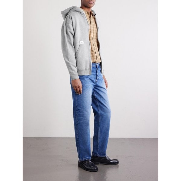 로고 아플리케 코튼 저지 집업 후드 티셔츠 46376663163041744