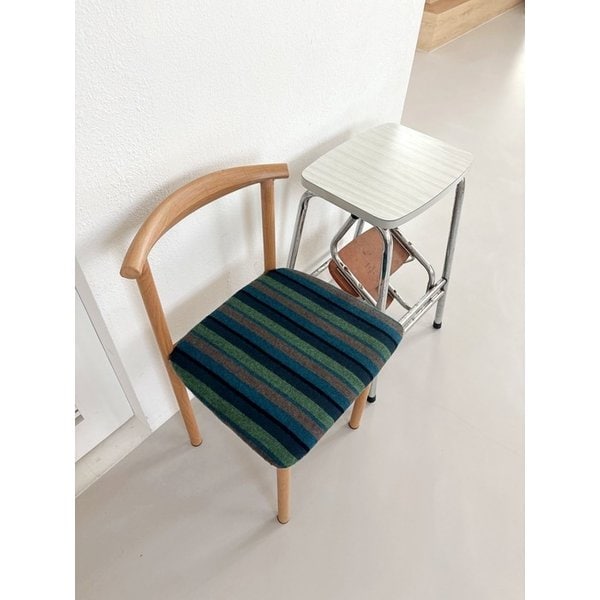 stripe backrest chair (green)