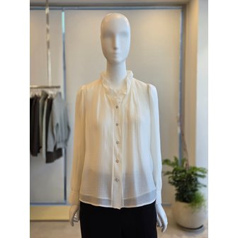 더아이잗 [여주점] [더 아이잗] 여성 퍼프 슬리브 프릴넥 블라우스(IS3A0BL011)