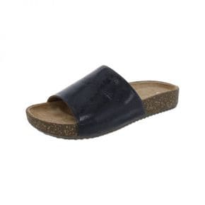 4235476 Unstructured by Clarks Rosilla Hollis Womens Footbed Leather Slide Sandals