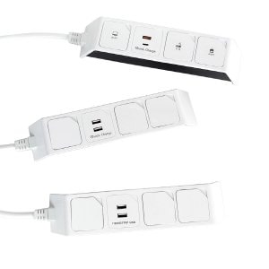 엠지솔루션 네모탭 일반3구 USB C타입 고속충전 멀티탭 1.5m