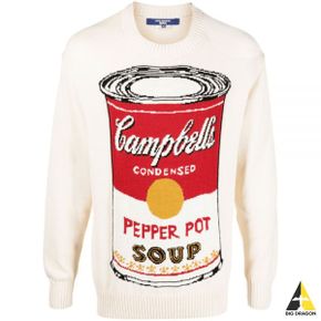 JUNYA WATANABE Pullover Sweater OFFwhite (WKN004S23-OFFwhite) (Andy Warhol Campbell Intars