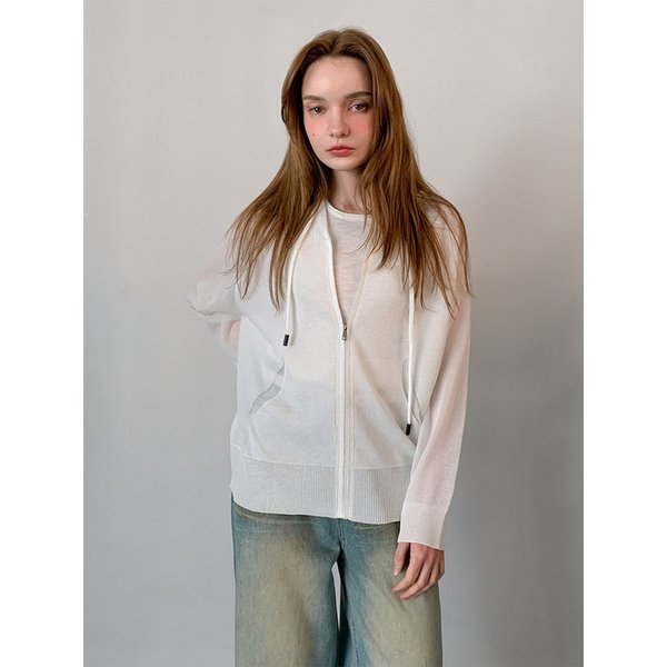 Waffle Knit Zip-Up Hoodie (3colors) - VJACKET_036