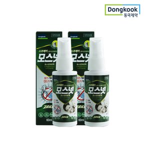 모기 진드기 기피제 [모스넷 스프레이 60ml] 2개 모기퇴치제 야영 캠핑 벌레 기피