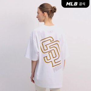 MLB [코리아공식]베이직 메가로고 반팔 티셔츠 SD (White)