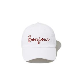 큘 THE BONJOUR KAP BASEBALL CAP - WHITE