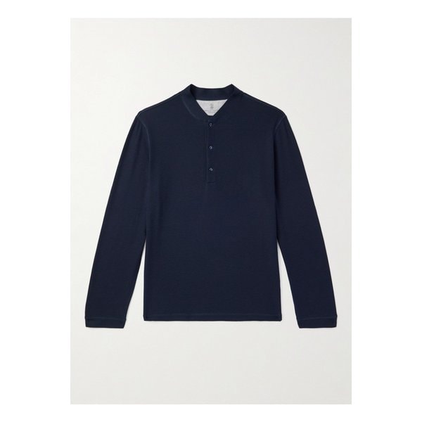 브루넬로쿠치넬리 코튼 실크 블렌드 헨리넥 티셔츠 1647597352988606