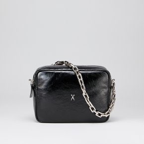 OZ Mini Square Bag With Chain Glossy Black