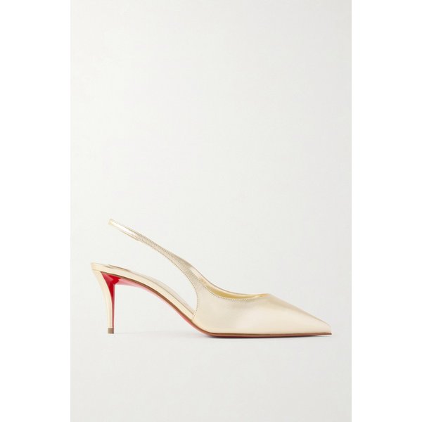 미스 Z 메탈릭 가죽 슬링백 펌프스 46376663162979353