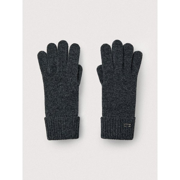 Wool cashmere ribbed gloves_Shadow