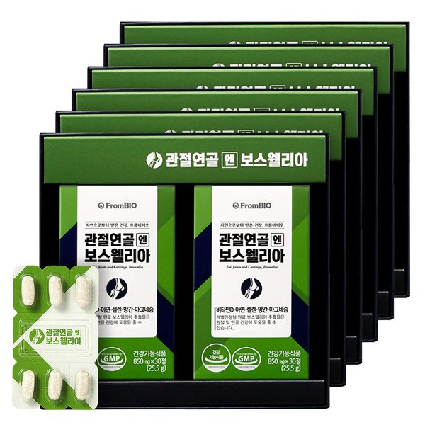 프롬바이오 관절연골엔 보스웰리아 30정x12박스/6개월  + 쇼핑백 증정