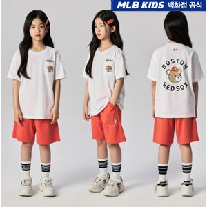 MLB키즈 24SS[KIDS]모노베어 티셔츠세트  보스턴 레드삭스 7AS1C0243-43ORS