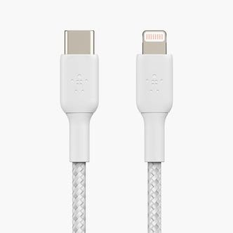 벨킨 부스트업 패브릭 USB-C to 라이트닝 고속 충전 케이블 2M CAA004bt2M