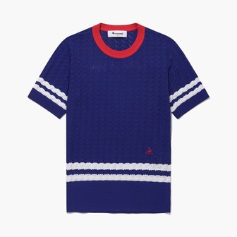 르꼬끄골프 [여주점] 여성 스카시 조직 반팔 스웨터 GQ122LKP31 TBLU