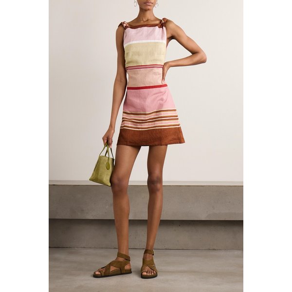 페이스풀 플로르 벨티드 스트라이프 리넨 미니 원피스 46376663162989121