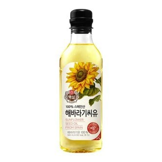  CJ제일제당 백설 해바라기씨유 500ml x6개