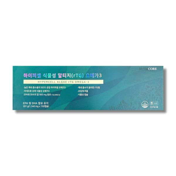 뉴트리코어 하이퍼셀 식물성 초임계 알티지 오메가 3 1340mg x 150캡슐