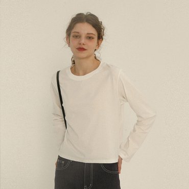 THE COLOR WAY 실켓크롭긴팔티셔츠 (PBE03SDLTW001)
