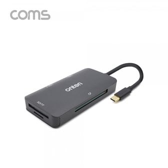 에스투씨엔아이 [FW757]  Coms  Type C (USB 3.1) 카드리더기/멀티 - Type C to 3.0 HUBSDCF