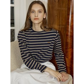 Double Stripe Puff Long Sleeve - Navy