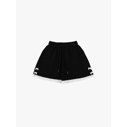 핑크파인애플 BOUQUET LACE SHORTS_BLACK