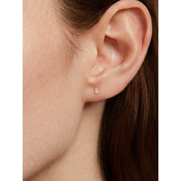 14k 슬릭 오벌 컷 다이아몬드 피어싱(14k골드) LCPI04