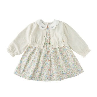 밍크뮤 [여주점] [오프라벨 여주점] 밍크뮤 (IV) 로맨틱플라워가디건SET드레스 (35115-400-04)