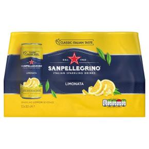 [해외직구] San Pellegrino 산펠레그리노 클래식 테이스트 레몬 스파클링 드링크 330ml 12입