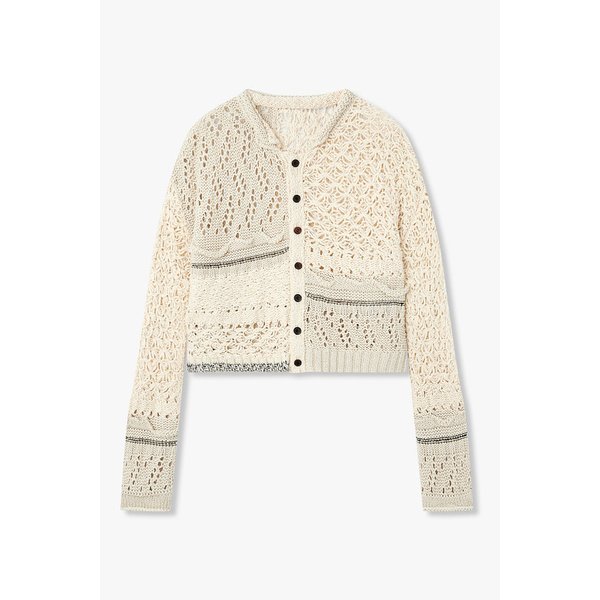 [Y`s]코튼 블렌드 네트 니트 가디건 6616130105000