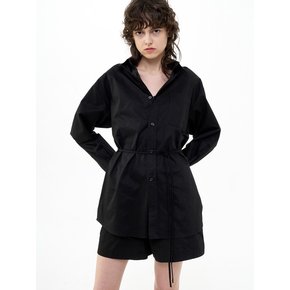 OVERSIZED BELTED COTTON SHIRT_BLACK