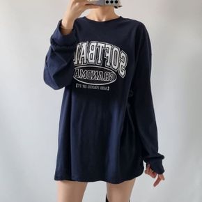 소프트레터링 라운드박스 긴팔롱티셔츠 데일리 빅사이즈 루즈핏 레이어드 간절기.._P405651561