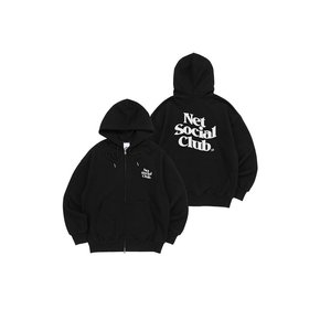 WAVY LOGO HOOD ZIP-UP (BLACK)