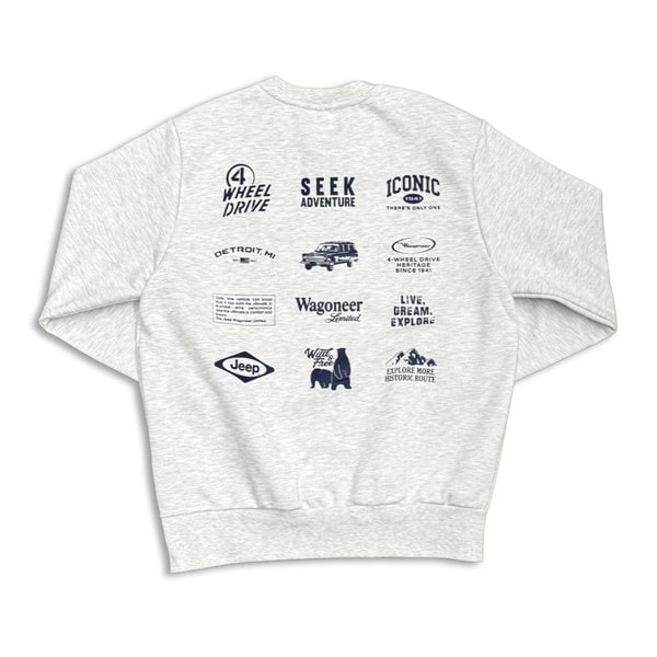 [여주점] 지프 등판 프린트 브이넥 맨투맨 JO4TSU850