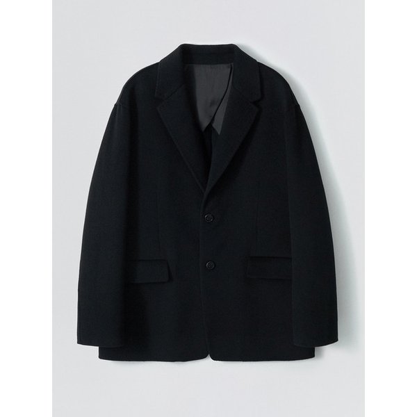 Cashmere Blend Handmade Single Jacket_Black
