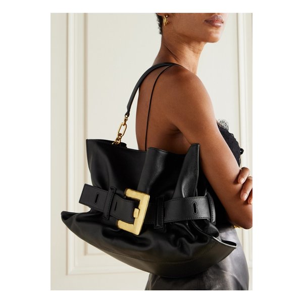 앤섬 미디엄 버클 가죽 숄더 백 블랙 46376663162839812