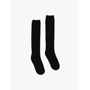 [2PAIRS 1SET] RIBBED KNEE SOCKS_BLACK