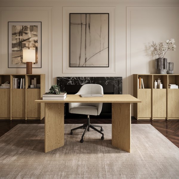 하벨 책상 130cm (컬러 택1)