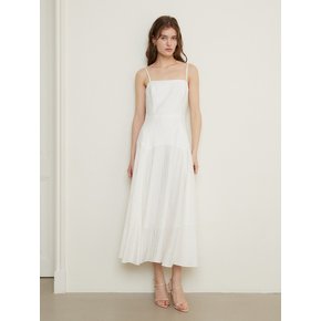 CAMISOLE FLARED DRESS / WHITE