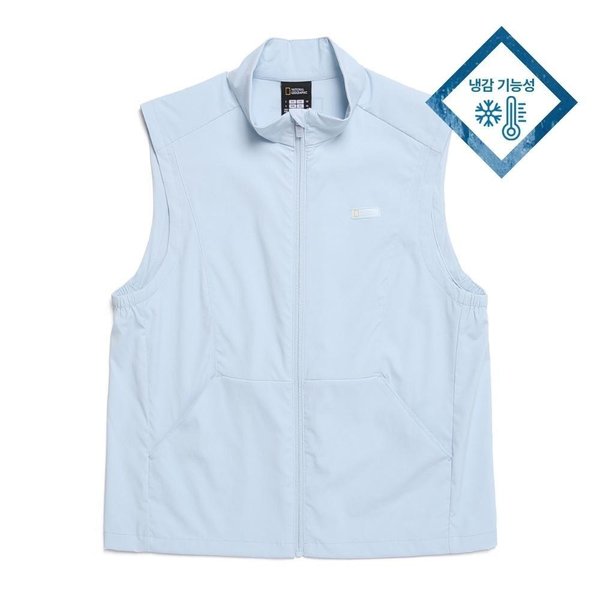 [여주점] N252WVT170 여성 프로즌큐브 풀집업 베스트 LBLUE