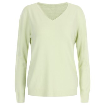 연두 V넥 니트 티셔츠