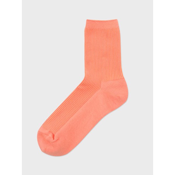 비비드 골지 립 양말(피치)