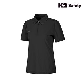 기능성 스판 반팔 블랙 카라티셔츠 여성용 TS-6202