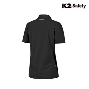 기능성 스판 반팔 블랙 카라티셔츠 여성용 TS-6202